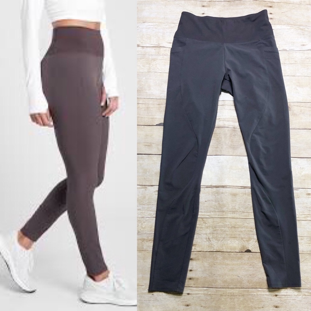 Athleta Gray Quest Hybrid Tight Pant Legging